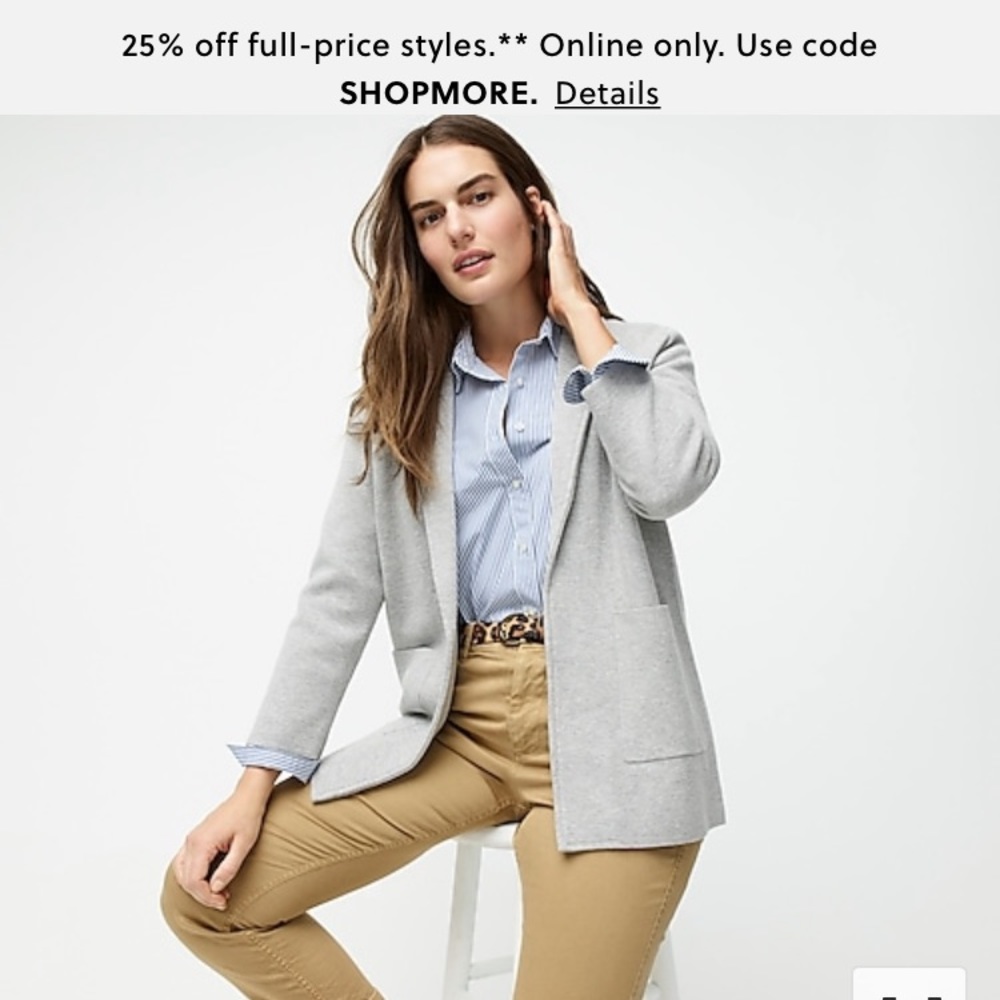 Jcrew open front sweater blazer